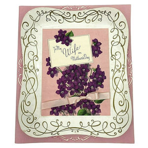 1970s Unsigned To Wife Mothers Day Greeting Card Mailing Box American Greetings